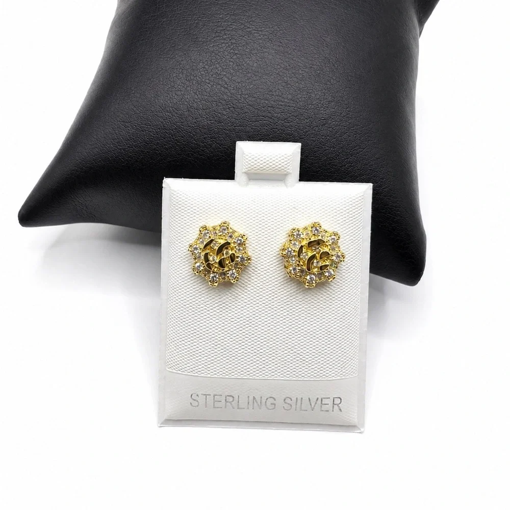 925 Sterling Silver 0.60CTW MOISSANITE Nugget Screw Back  Stud Earrings